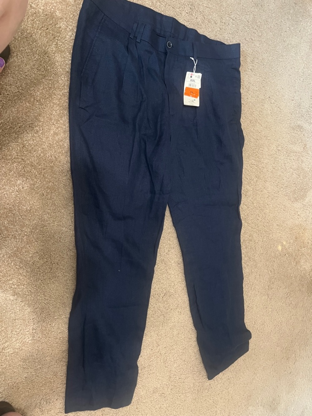 Reserved Men's Dark Navy Dress Trousers